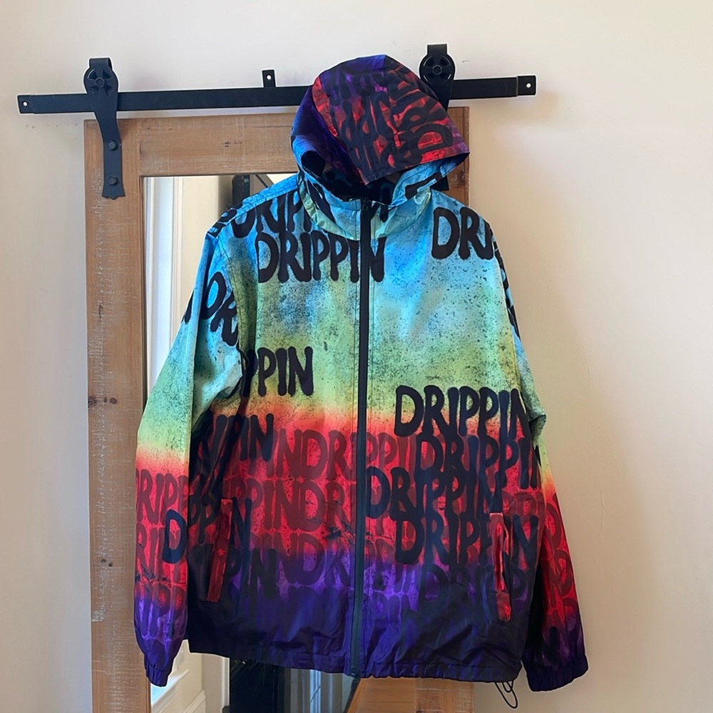 Encrypted Graffiti Peint Jacket Size XL